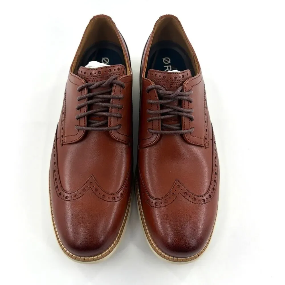 Cole Haan Woodbury Ivory Original Grand Wingtip Oxford Shoes Size 9.5M